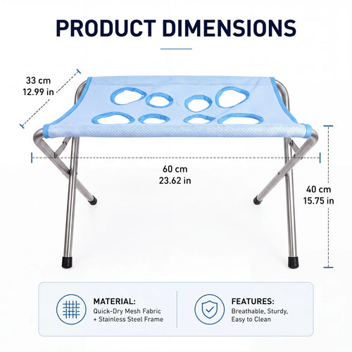 WetPawsly® Foldable Pet Grooming Hammock Stand for Cats & Dogs